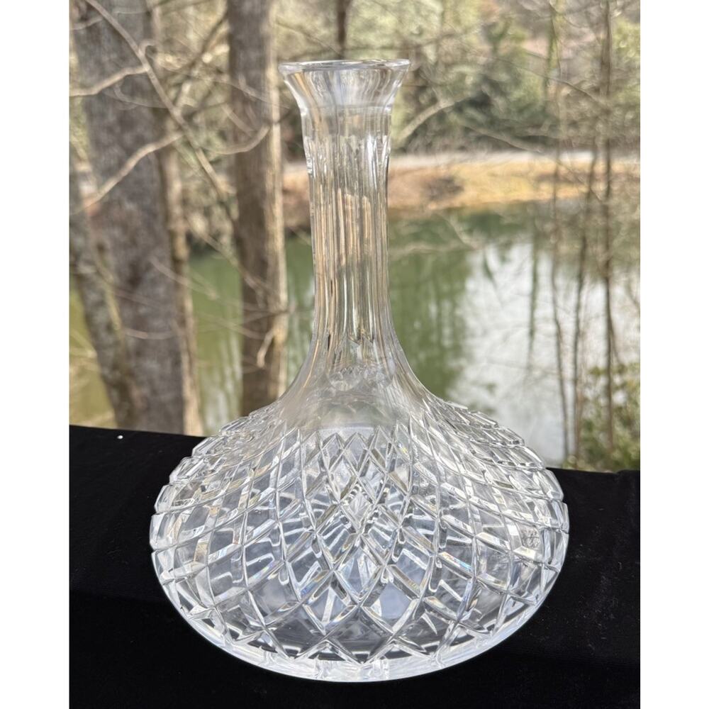 Large Galway Irish Crystal Ships Decanter - Made in Ireland 9” Tall 7” Wide